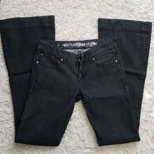 0R Express Black Flair Jeans